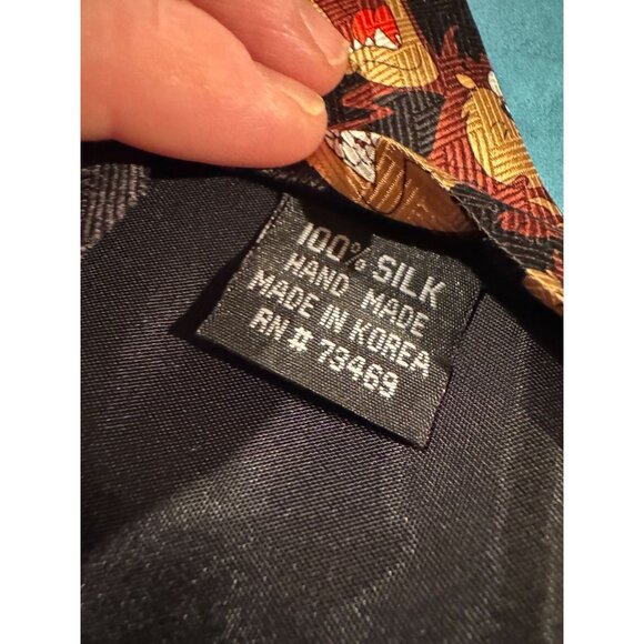 Lot of 2 Vintage Looney Tunes Taz Silk Neckties – Tasmanian Devil Cartoon‎ Print - Picture 5 of 13